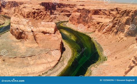 Aerial View of Horseshoe Bend in Arizona, USA Stock Photo - Image of ...