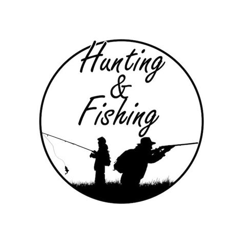 Premium Vector | Hunting and fishing logo design | Fish logo, Logo ...