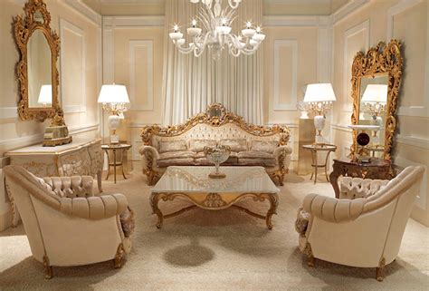 Elegant and Royal Golden Plush Living Room Furniture Set