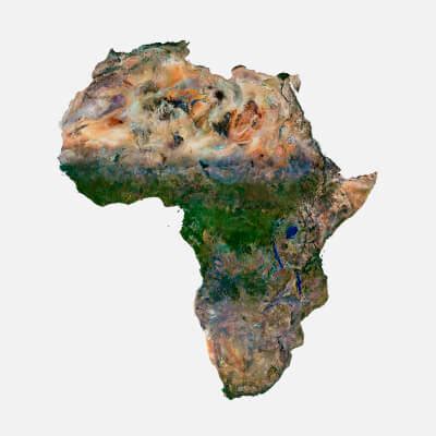 Africa Terrain 3D Map by Shustrik