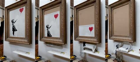 Banksy's 'Director's Cut' of His $1.4M Art Getting Shredded at Auction ...