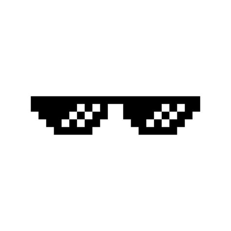 pixel art glasses isolated on white background 5630579 Vector Art at ...