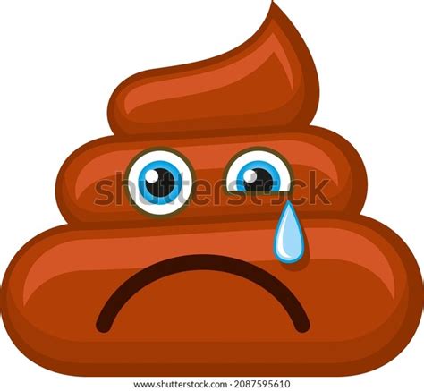 Crying Poop Emoji Sadness Symbol Depressed Stock Vector (Royalty Free ...