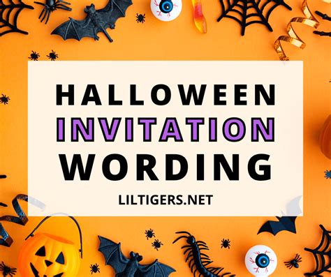 125 Spooky Halloween Party Invitation Wording Ideas - Lil Tigers