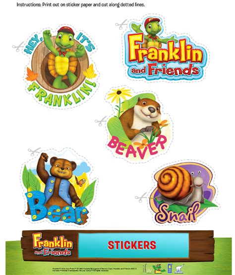 http://franklin.treehousetv.com/extras/stickers Franklin The Turtle ...