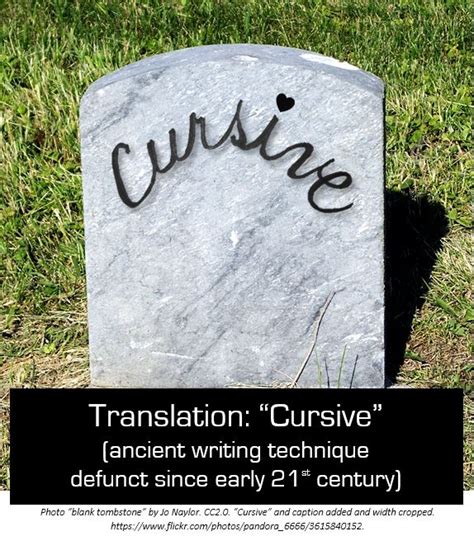 Here dies cursive writing. Long live cursive reading. — GENOHISTORY.COM