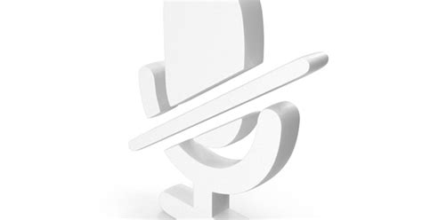 White Mute Symbol, 3D - Envato Elements