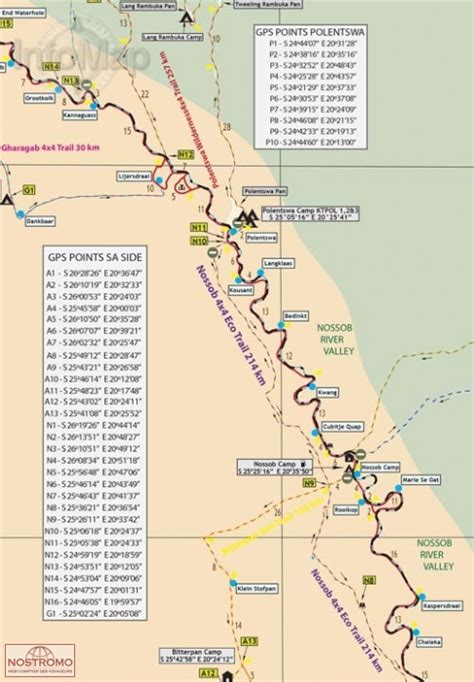 KGALAGADI TRANSFRONTIER PARK | Infomap road map | nostromoweb