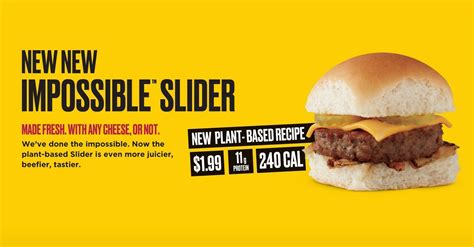 White Castle Offers New New Impossible Slider - The Fast Food Post