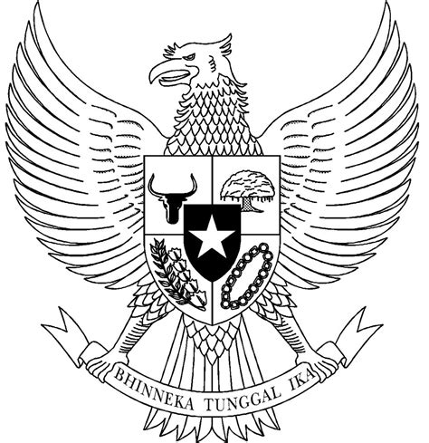 Gambar Pancasila Hitam Putih