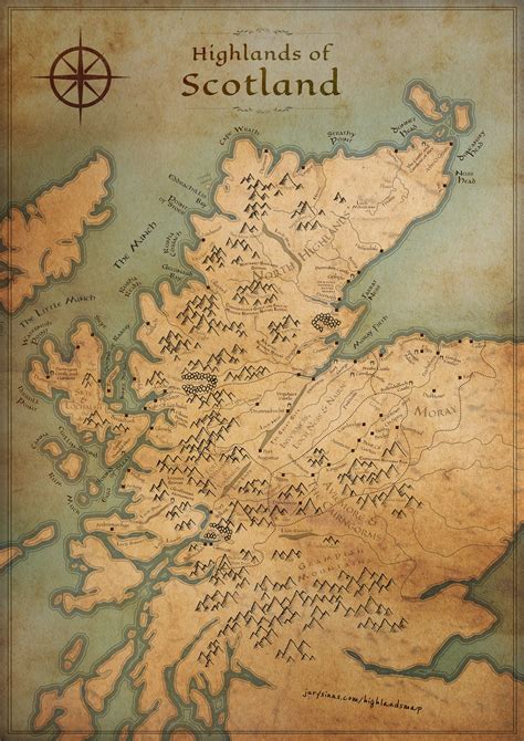 A Tolkienesque Take: Scottish Highlands Map (Fantasy Edition) | Jurys Inn