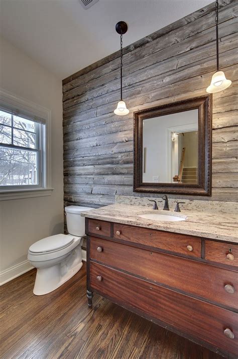 wood accent wall in bathroom - Google Search | New Home Remodel ...