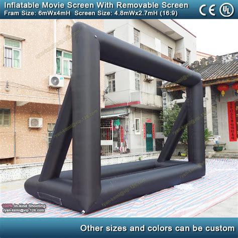 6x4m inflatable movie screen with removable screen front rear ...