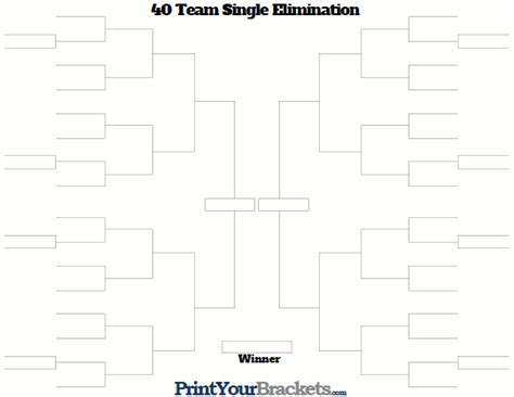 64 Team Printable Blank Brackets