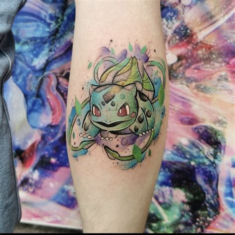 Bulbasaur Tattoo | Pokemon tattoo, Sleeve tattoos, Geek tattoo