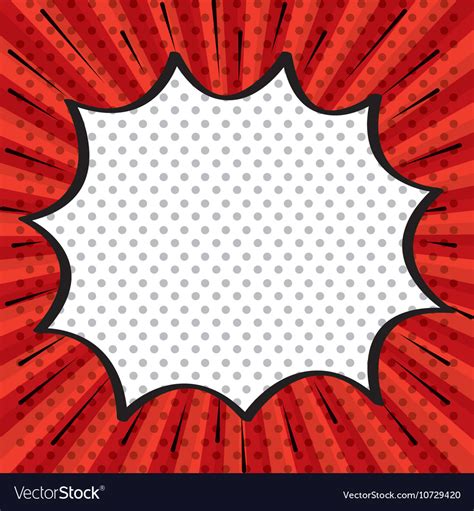 Pop art cloud speak red background design Vector Image