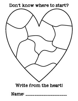 Heart Map Writing Journal Cover by Kate Jenkins | TpT