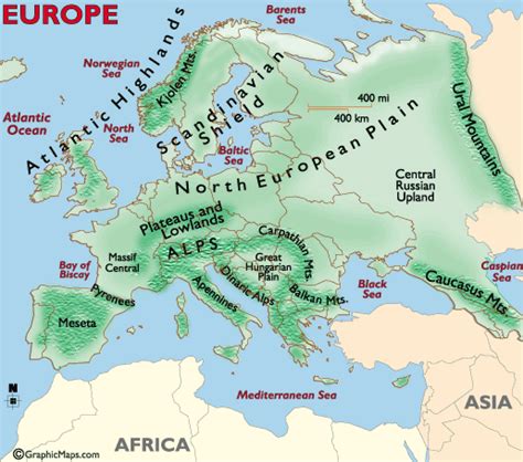 Mountains In Europe Map_ | United States Map - Europe Map