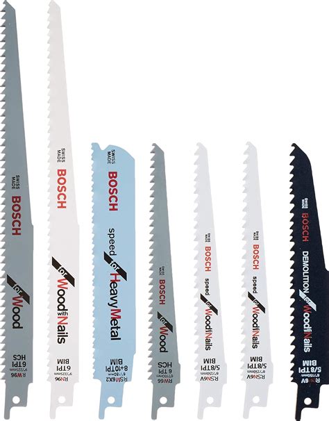 7-Piece BOSCH All-Purpose Reciprocating Saw Blade Set