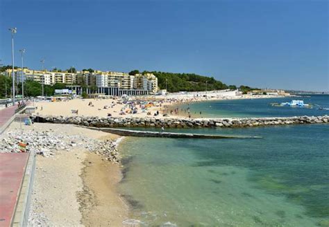 Oeiras beach, Lisbon; the Praia de Santo Amaro de Oeiras