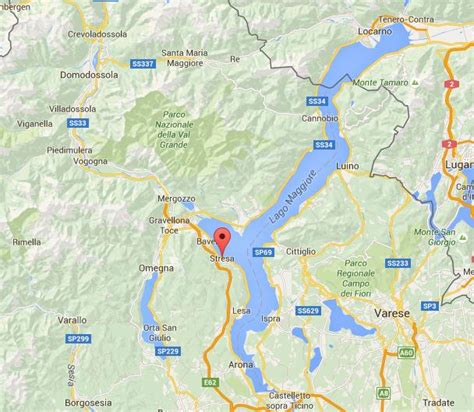 Where is Stresa on map Lake Maggiore