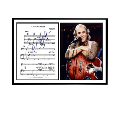 Autographed Jimmy Buffett margaritaville Sheet Music and Photo, 11 X 14 ...