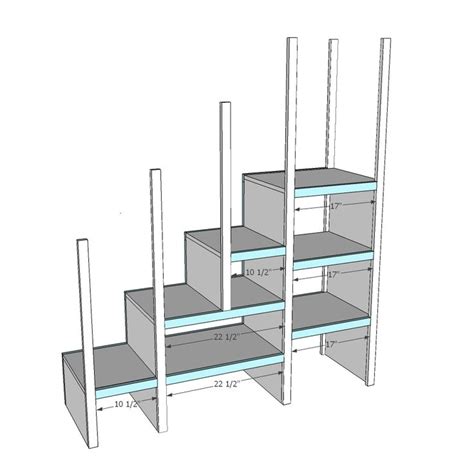 Loft bed staircase plans