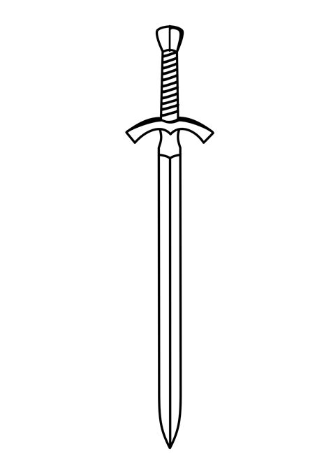 Clipart sword line drawing, Clipart sword line drawing Transparent FREE ...