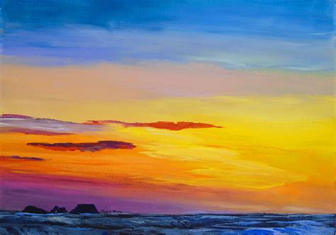 Ocean Sunset Drawing at PaintingValley.com | Explore collection of ...