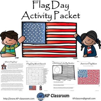 Flag Day Reading Writing Drawing Activity Packet by KP Classroom