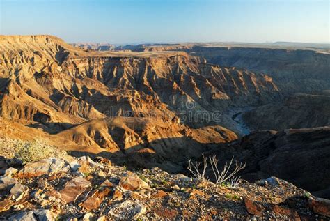 Fish River Canyon at Sunset, Namibia Stock Image - Image of nature ...