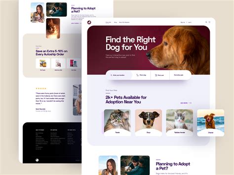 Pet Adoption Website by Rafayel Hasan for SyncRows on Dribbble