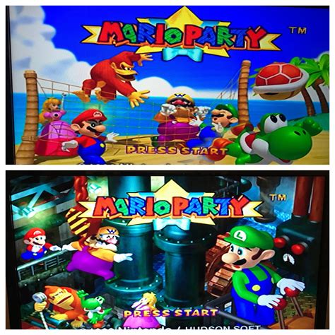 Two different n64 Mario Party start screens : r/n64