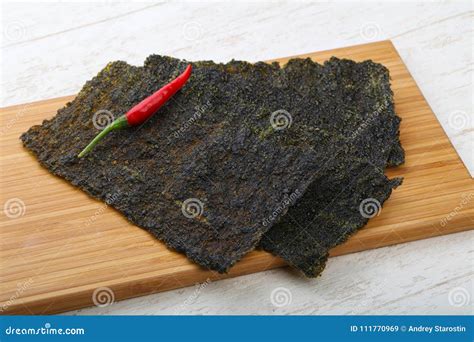 Nori seaweed sheets stock image. Image of snack, alga - 111770969