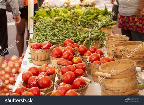 Fresh Organic Food At The Local Farmers Market. Farmers Markets Are A ...