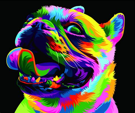 Pug By Wahyu R | Pop art animals, Animal paintings, Pop art