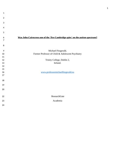 (PDF) Was John Cairncross one of the ´five Cambridge spies´ on the ...