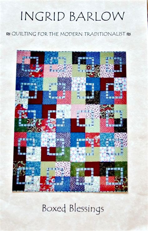 UNCUT Modern Quilting Sewing Pattern, Boxed Blessings by Ingrid Barlow ...