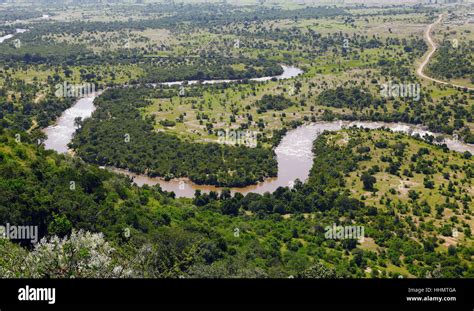 Desde arriba, el río Mara Mara Triangle, Reserva Nacional Maasai Mara ...