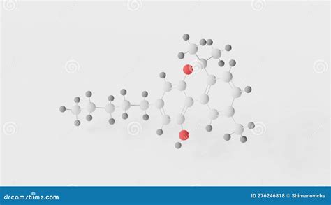 Cannabinol Molecule 3d, Molecular Structure, Ball and Stick Model ...