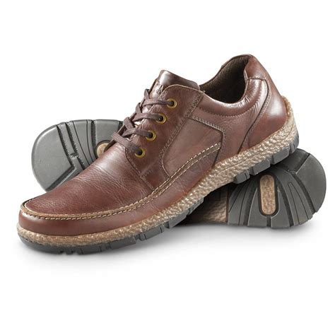 Guide Gear Men's Leather Casual Oxford Moc Toe Shoes - 624260, Casual ...