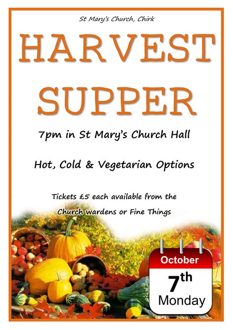 Harvest Supper – St Mary’s Church, Chirk