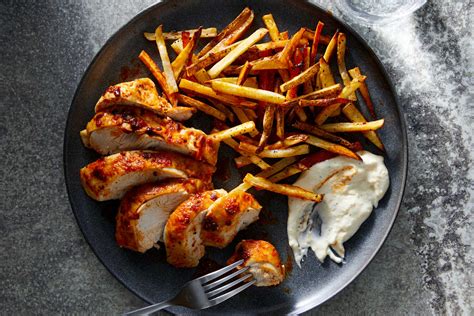 Rosemary-Paprika Chicken and Fries Recipe