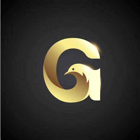 Gold Letter G With Dove Logo Concept 284560 Vector Art at Vecteezy