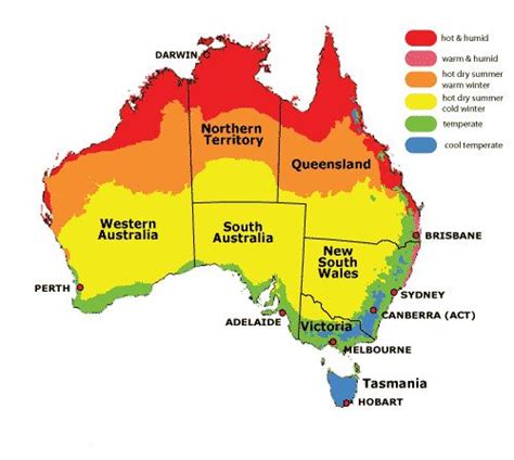 Australia Climate Zones Map | Australia weather, Australia map ...