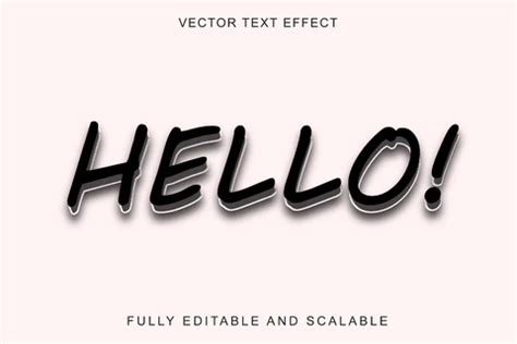 Hello Text Effect | Free Vector File