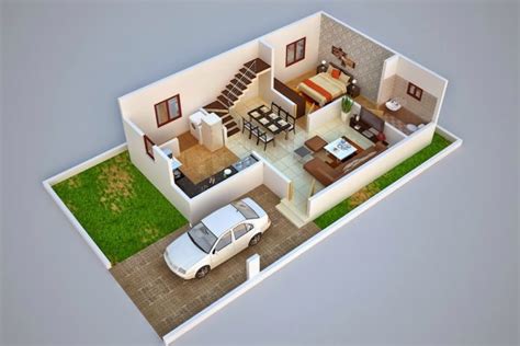 3D Duplex Home Plan Ideas Everyone Will Like | Acha Homes