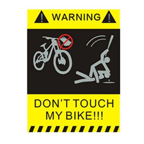 10Pcs Warning Decals Stickers Signs For Bicycle Bike Security Cycling ...