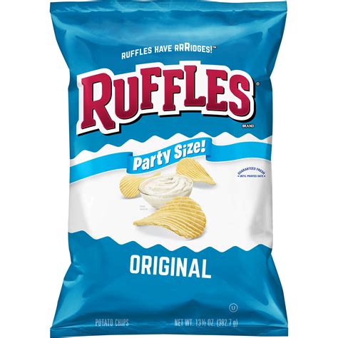 Ruffles Original Potato Chips, Party Size, 13.5 oz Bag - Walmart.com