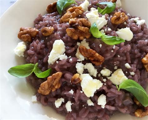 Red Wine Risotto Recipe with Goat Cheese & Candied Walnuts • CiaoFlorentina